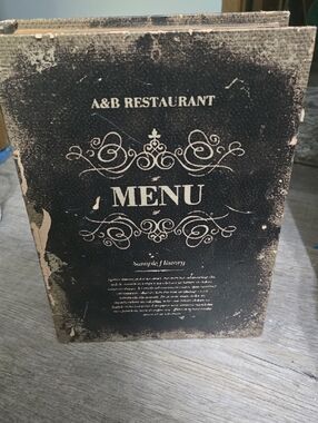 MENU by MENU —Vintage-Style Restaurant Menu Cover Hide Away Storage Box